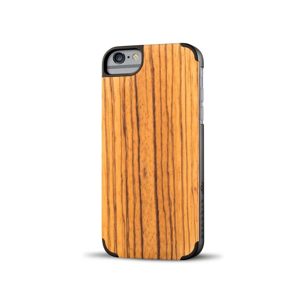 iphone case, wood iphone case, zebra wood, zebrawood iphone case, recover wood case