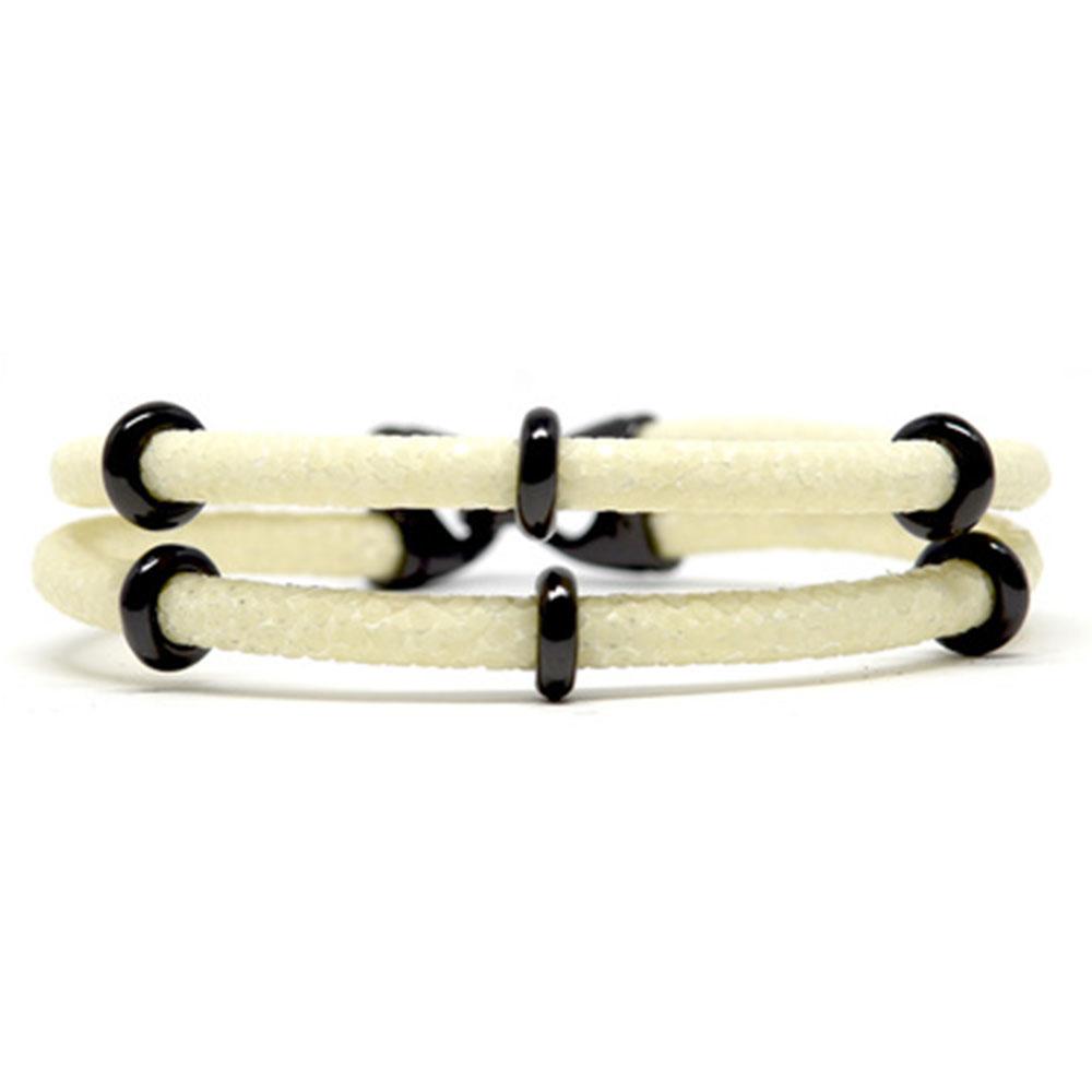 Double Stingray Bracelet | White & Black | Double Bone